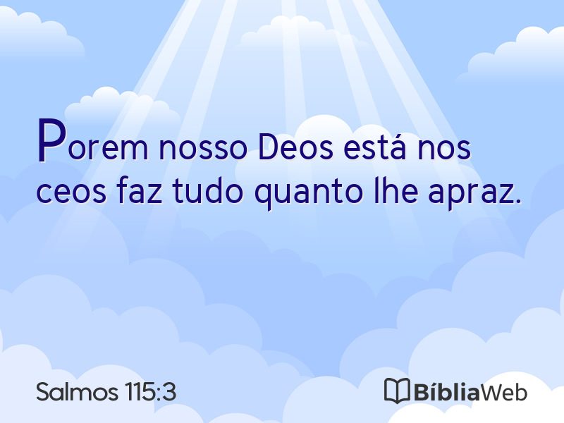 Salmos 115:3 em imagem para compartilhar