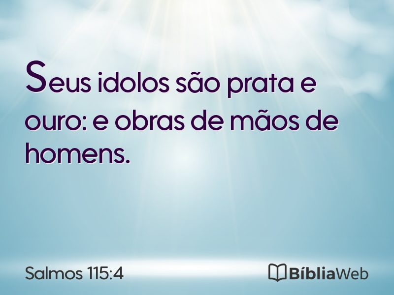 Salmos 115:4 em imagem para compartilhar