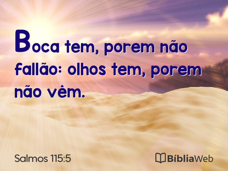Salmos 115:5 em imagem para compartilhar