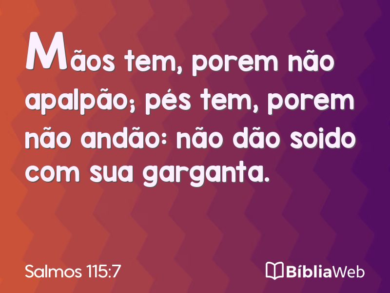 Salmos 115:7 em imagem para compartilhar