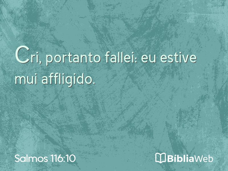 Salmos 116:10 em imagem para compartilhar