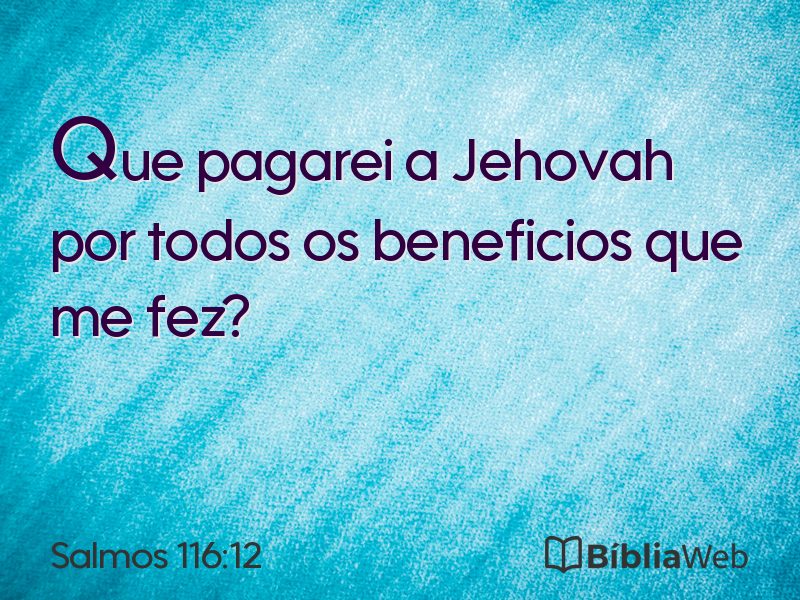 Salmos 116:12 em imagem para compartilhar