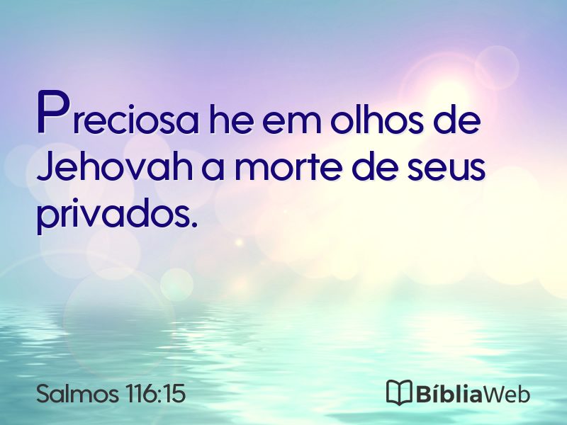 Salmos 116:15 em imagem para compartilhar