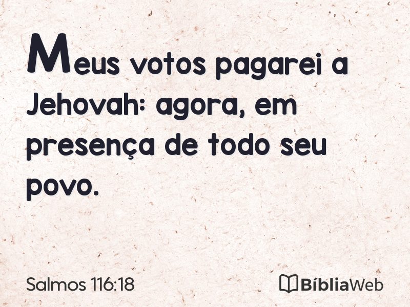 Salmos 116:18 em imagem para compartilhar