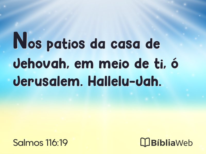Salmos 116:19 em imagem para compartilhar