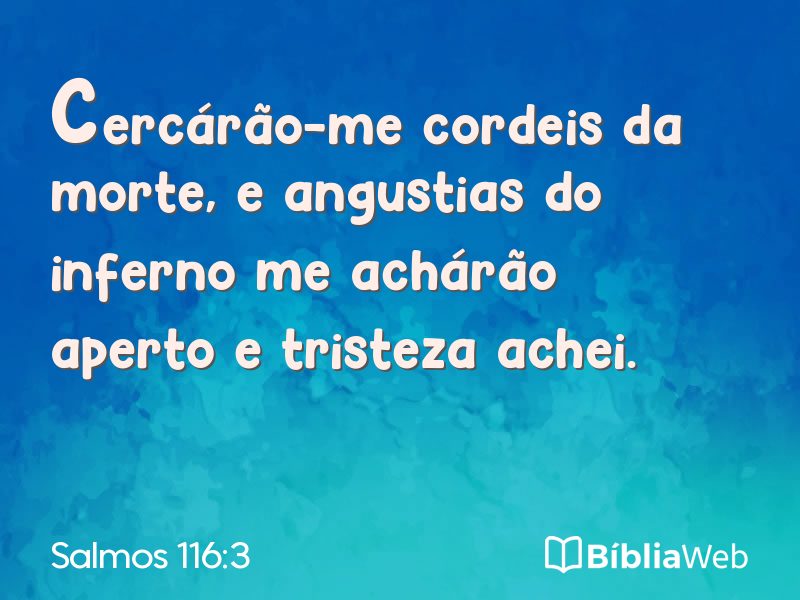 Salmos 116:3 em imagem para compartilhar