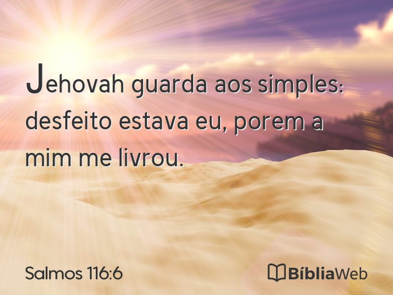 Salmos 116:6 em imagem para compartilhar