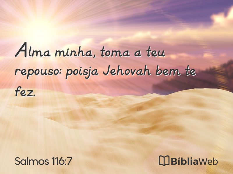 Salmos 116:7 em imagem para compartilhar