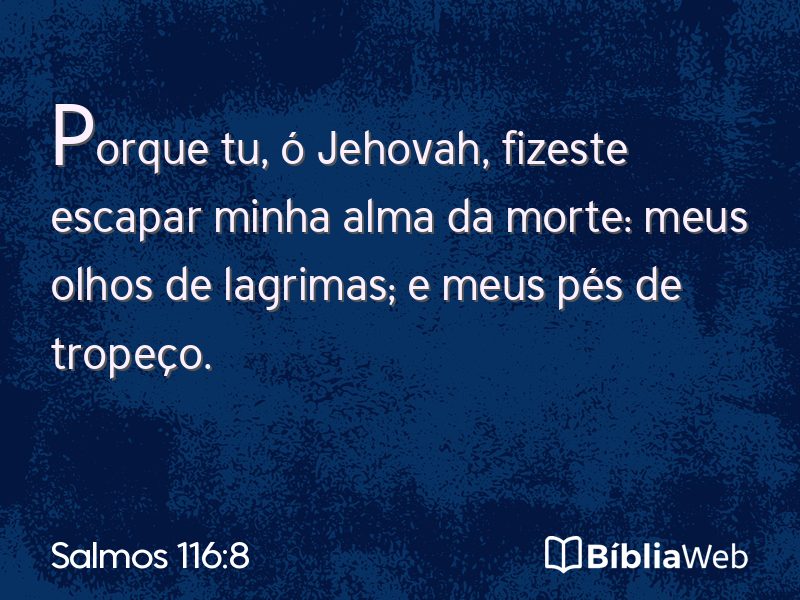 Salmos 116:8 em imagem para compartilhar