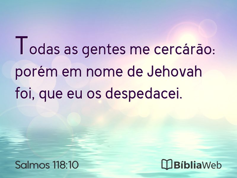 Salmos 118:10 em imagem para compartilhar