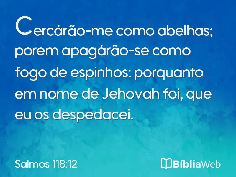 Salmos 118:12 em imagem para compartilhar