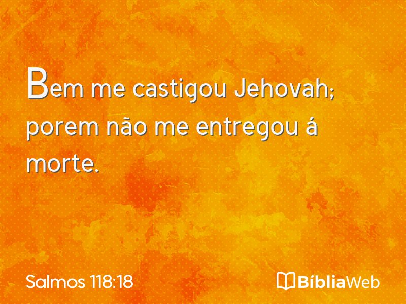 Salmos 118:18 em imagem para compartilhar