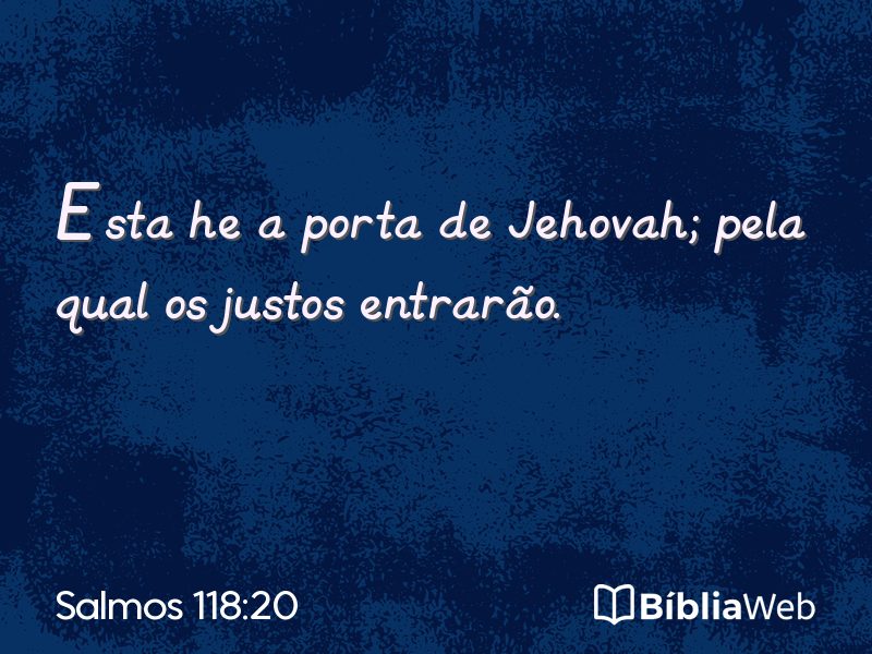 Salmos 118:20 em imagem para compartilhar
