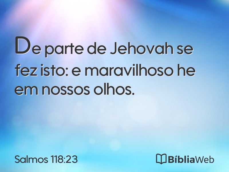 Salmos 118:23 em imagem para compartilhar