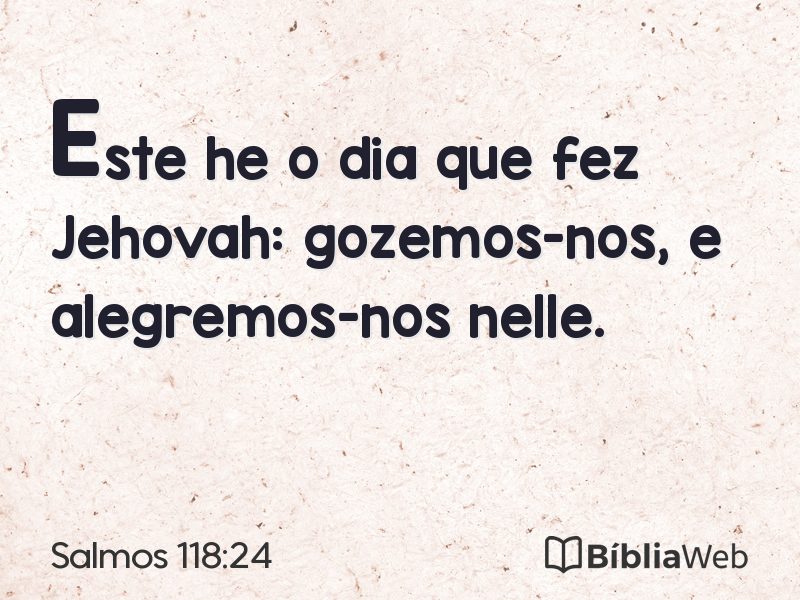 Salmos 118:24 em imagem para compartilhar