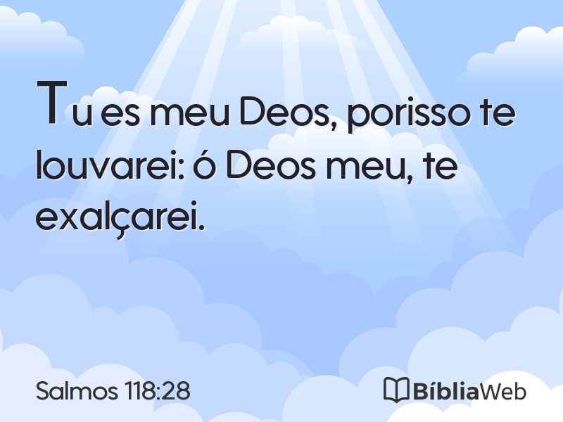 Salmos 118:28 em imagem para compartilhar