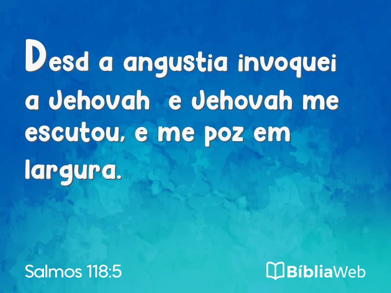 Salmos 118:5 em imagem para compartilhar