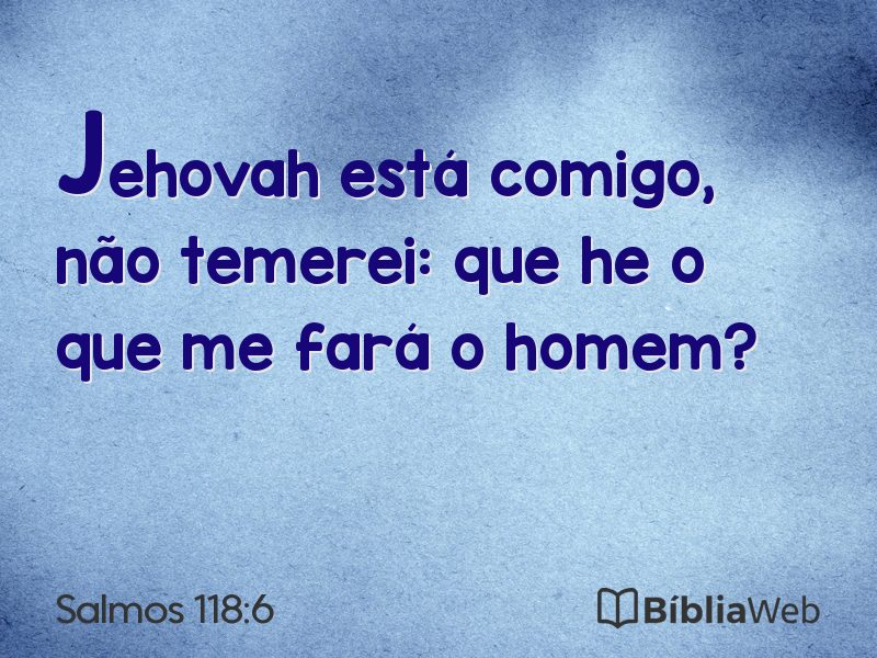 Salmos 118:6 em imagem para compartilhar