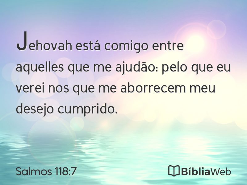 Salmos 118:7 em imagem para compartilhar