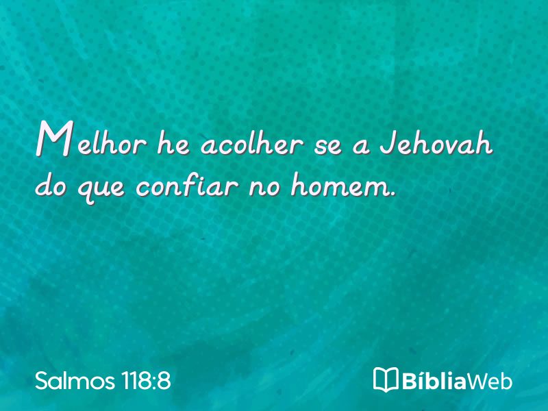 Salmos 118:8 em imagem para compartilhar