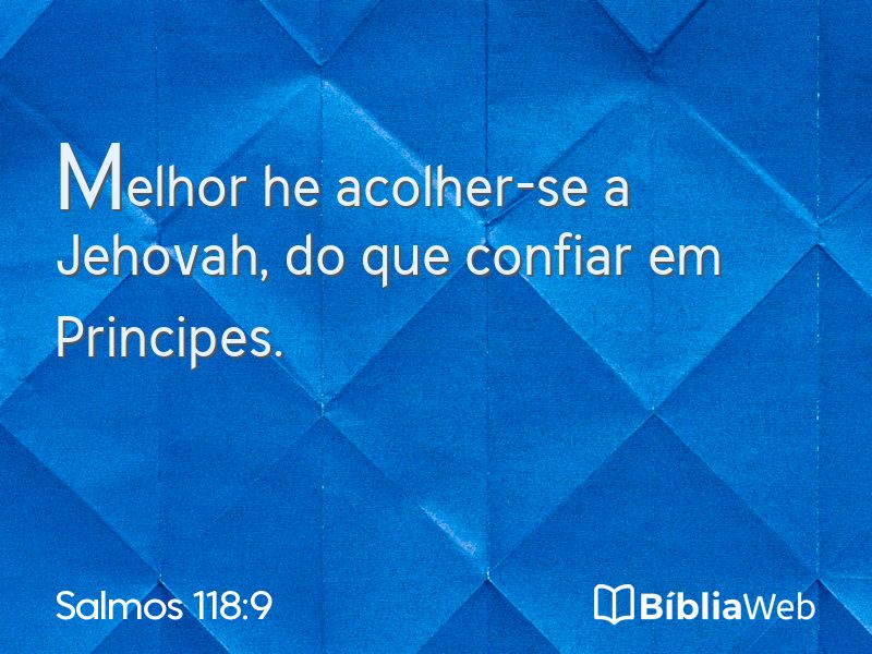 Salmos 118:9 em imagem para compartilhar
