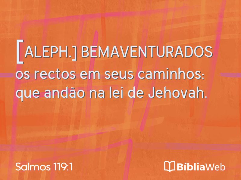 Salmos 119:1 em imagem para compartilhar
