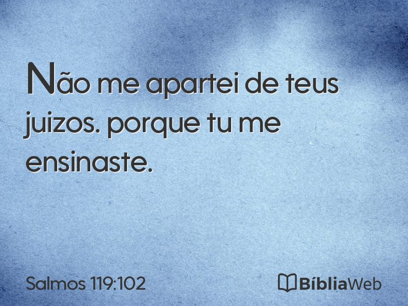 Salmos 119:102 em imagem para compartilhar