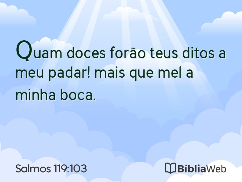 Salmos 119:103 em imagem para compartilhar