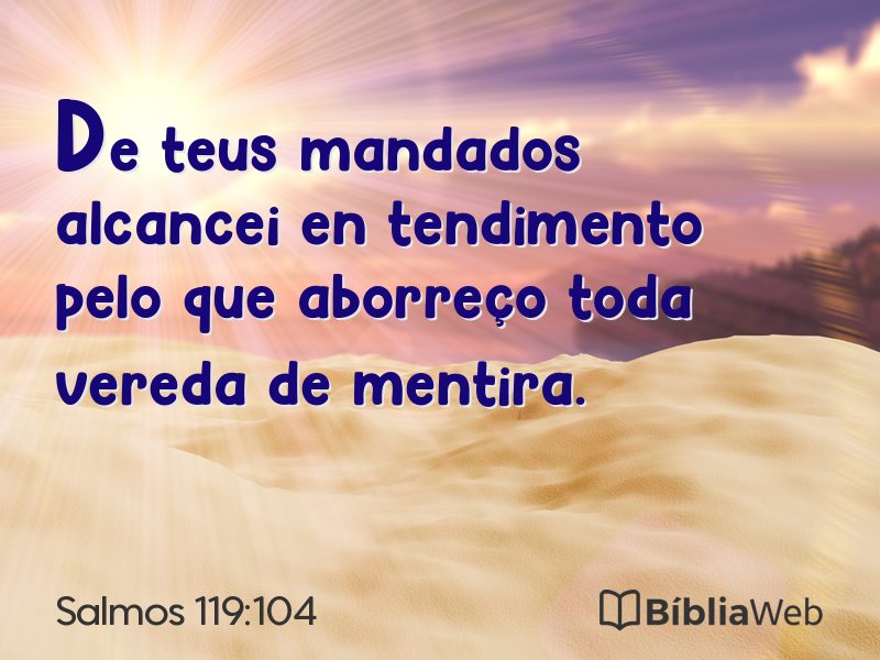 Salmos 119:104 em imagem para compartilhar