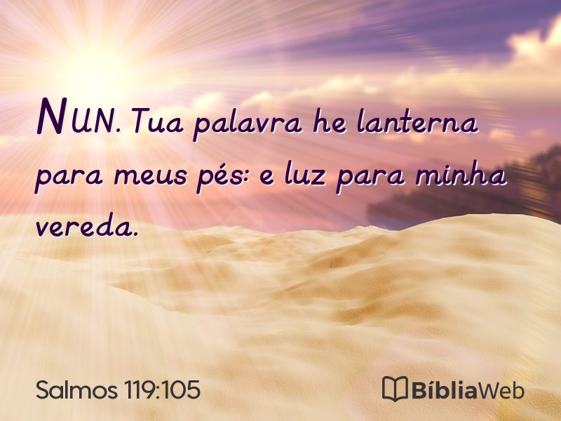 Salmos 119:105 em imagem para compartilhar