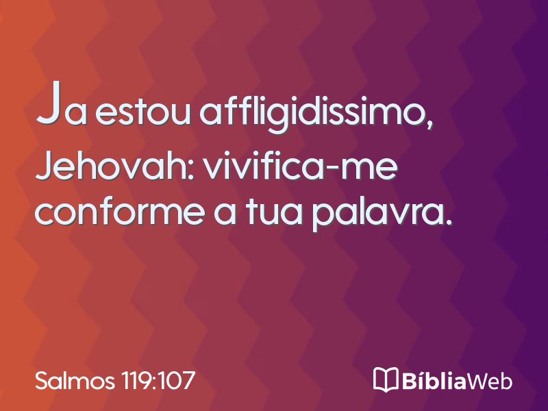 Salmos 119:107 em imagem para compartilhar