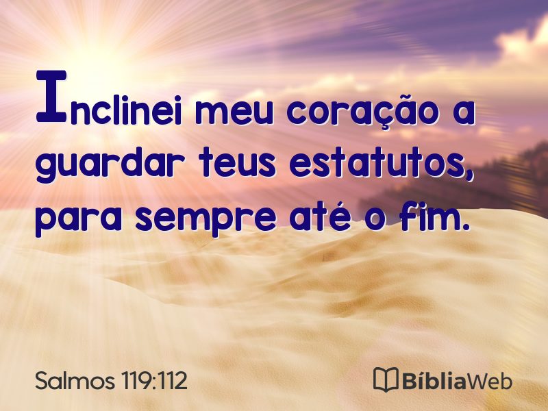 Salmos 119:112 em imagem para compartilhar