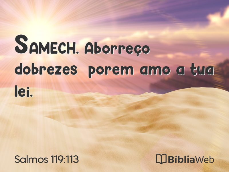 Salmos 119:113 em imagem para compartilhar