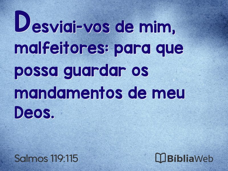 Salmos 119:115 em imagem para compartilhar