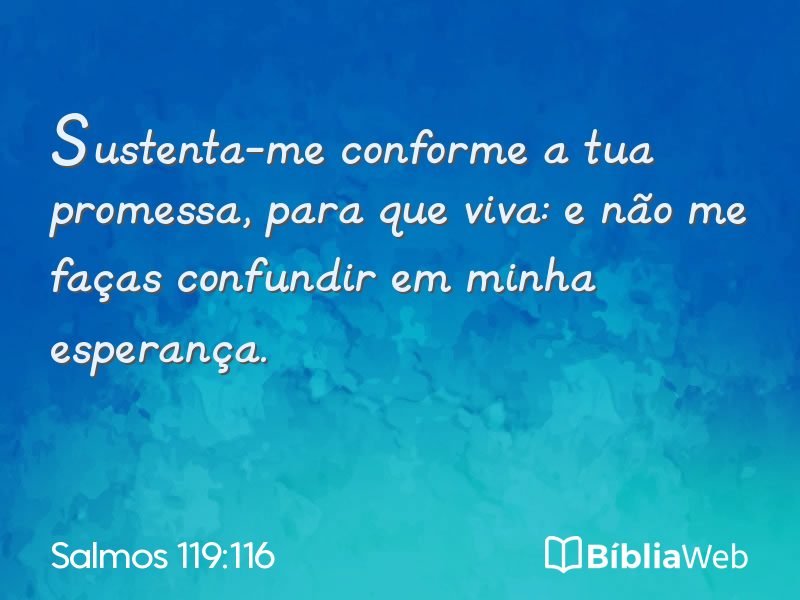 Salmos 119:116 em imagem para compartilhar
