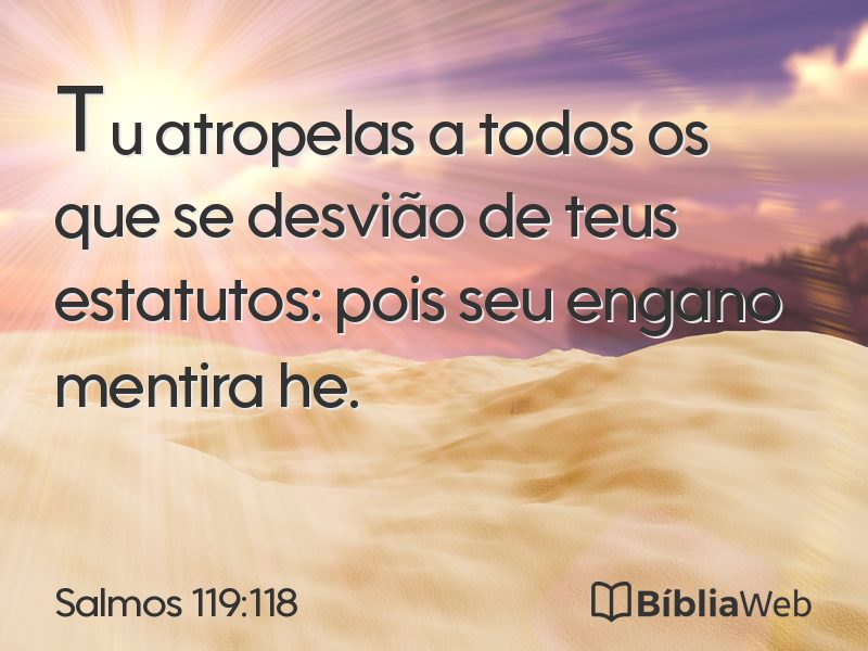 Salmos 119:118 em imagem para compartilhar
