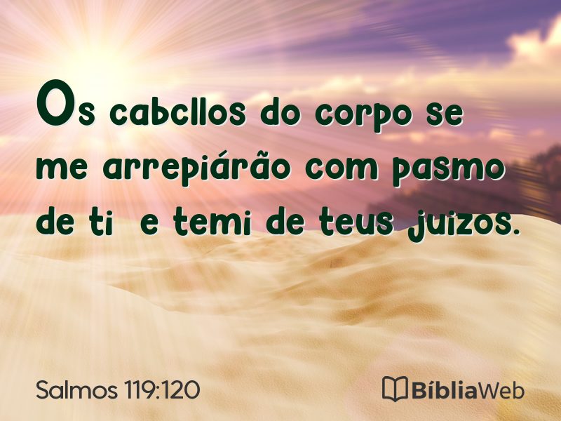 Salmos 119:120 em imagem para compartilhar