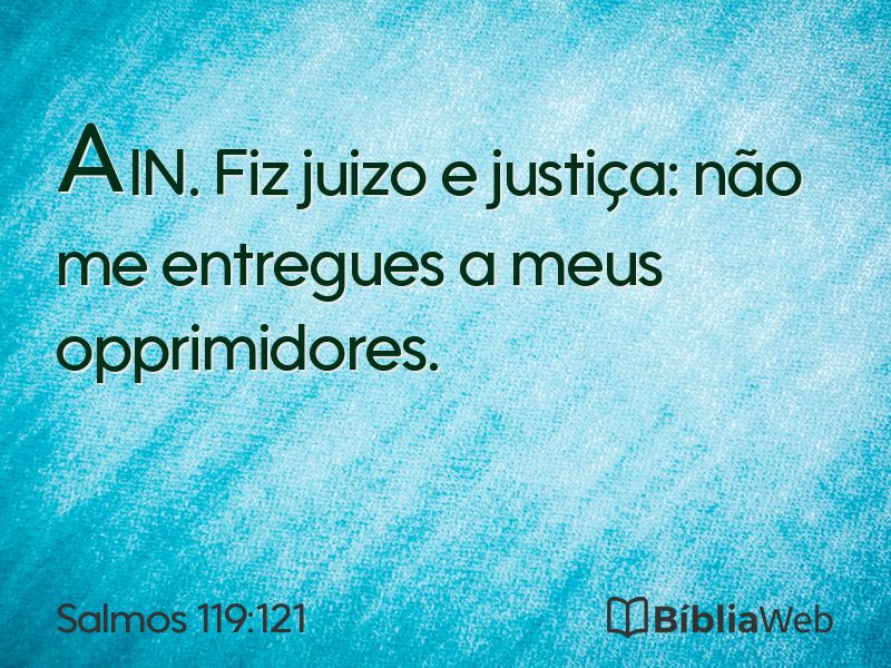 Salmos 119:121 em imagem para compartilhar