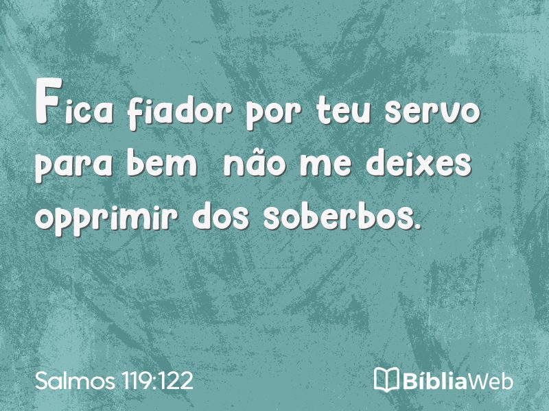 Salmos 119:122 em imagem para compartilhar