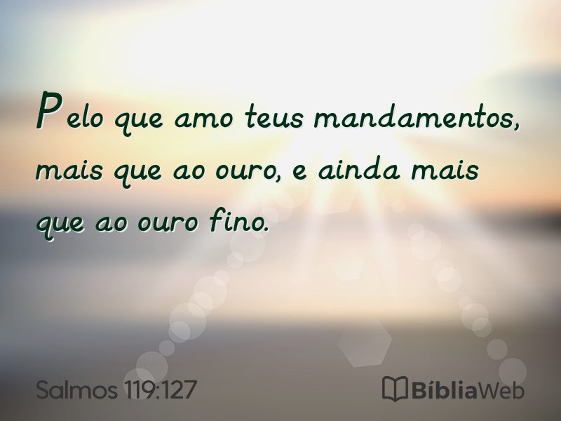 Salmos 119:127 em imagem para compartilhar