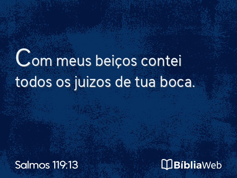 Salmos 119:13 em imagem para compartilhar