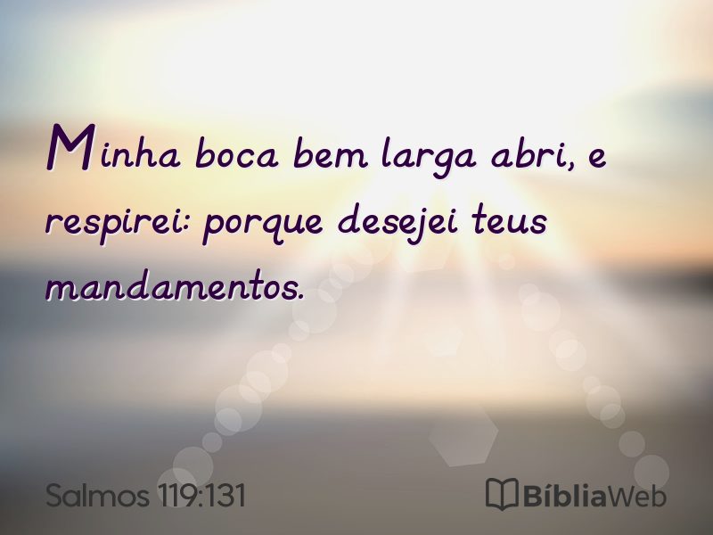 Salmos 119:131 em imagem para compartilhar