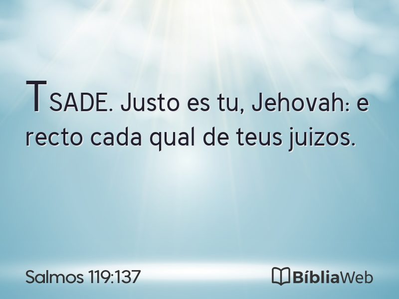 Salmos 119:137 em imagem para compartilhar