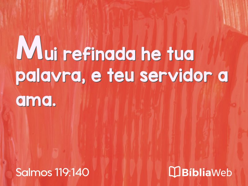 Salmos 119:140 em imagem para compartilhar
