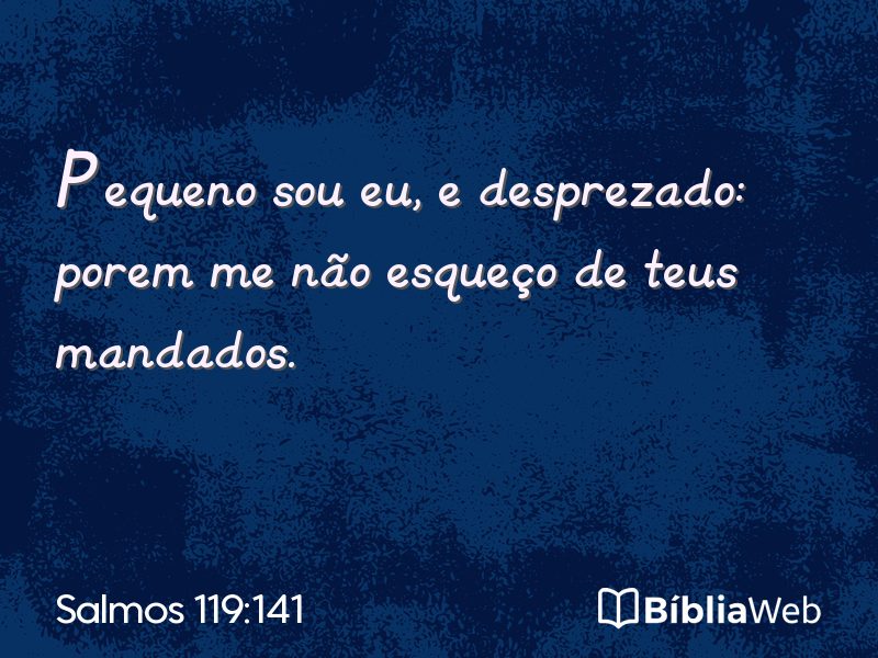 Salmos 119:141 em imagem para compartilhar