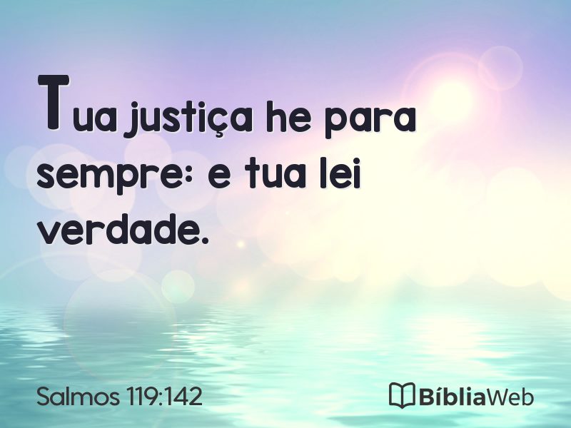 Salmos 119:142 em imagem para compartilhar