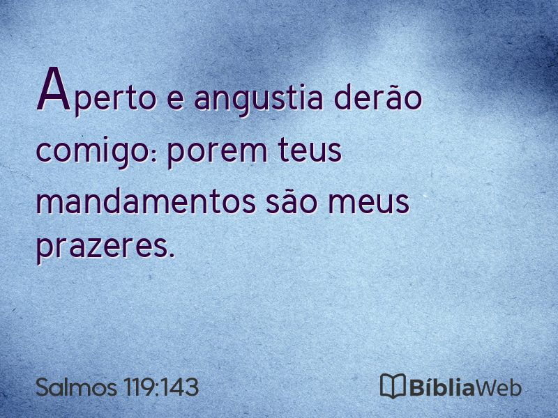 Salmos 119:143 em imagem para compartilhar