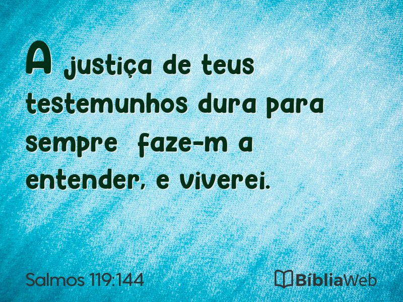 Salmos 119:144 em imagem para compartilhar