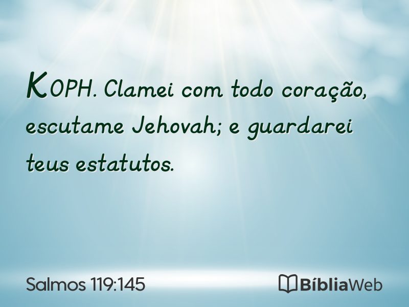 Salmos 119:145 em imagem para compartilhar