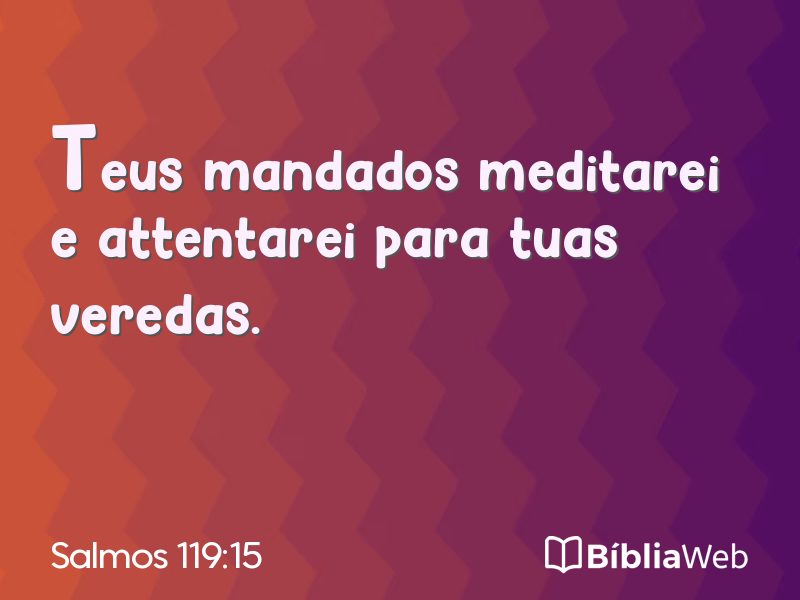 Salmos 119:15 em imagem para compartilhar